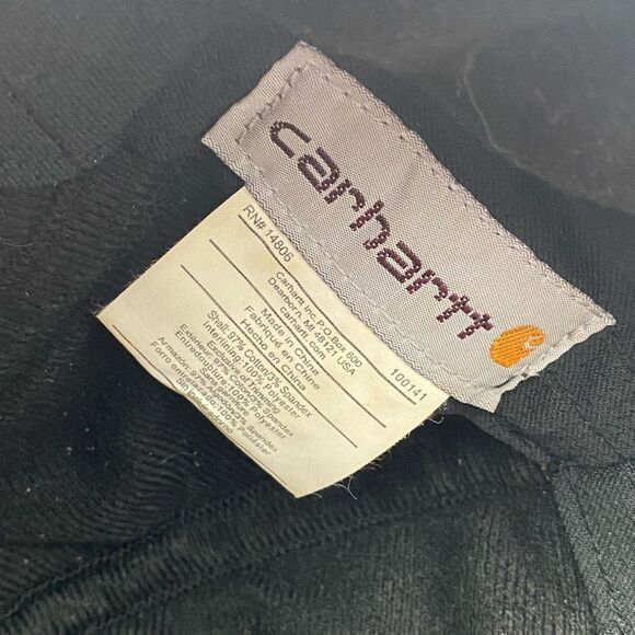 Carhartt Brown Canvas Insulated Cap w/ Back Flap Warmer Workwear Hat Unisex - Picture 5 of 5